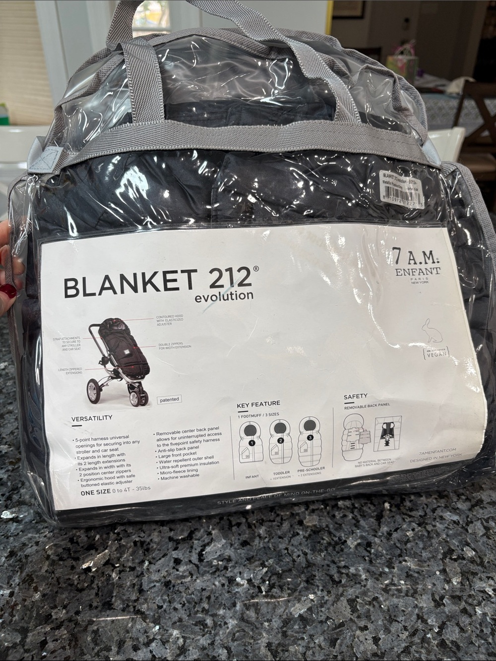 7 A.M. Enfant Blanket 212 Evolution Stroller Cover - Navy